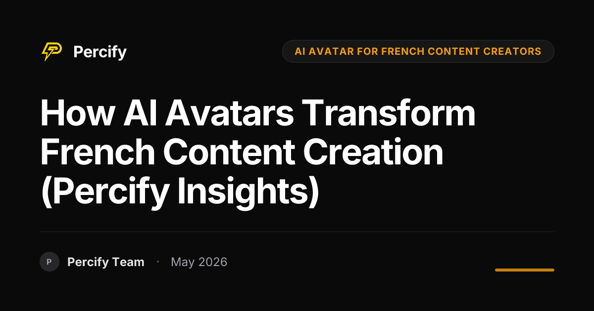 How AI Avatars Transform French Content Creation (Percify Insights) - Percify AI Avatar Blog Cover