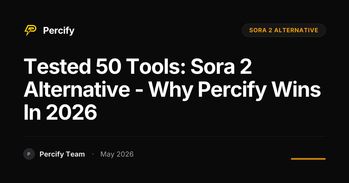 Tested 50 Tools: Sora 2 Alternative - Why Percify Wins in 2026 - Percify AI Avatar Blog Cover