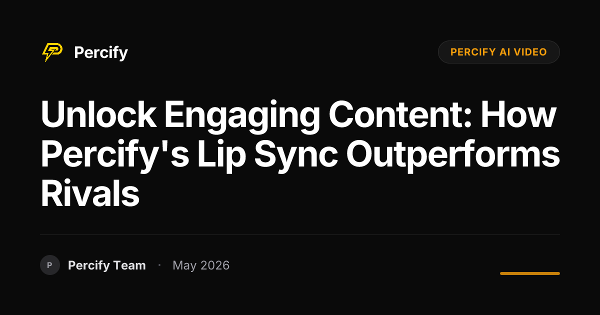 Unlock Engaging Content: How Percify's Lip Sync Outperforms Rivals - Percify AI Avatar Blog Cover