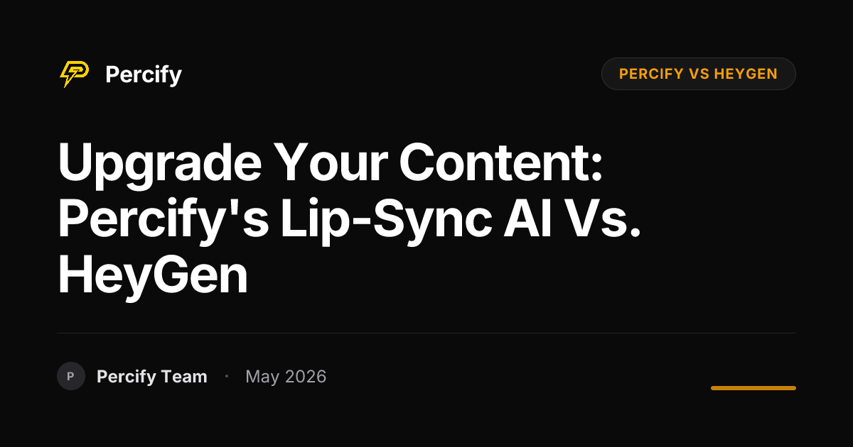 Upgrade Your Content: Percify's Lip-Sync AI vs. HeyGen - Percify AI Avatar Blog Cover